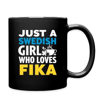 Just A Swedish Girl Who Love Fika - Sweden Pride - Mug uni - noir - Droite