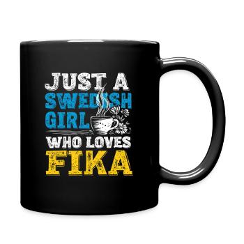 Swedish Girl Fika Club - Café scandinave mignon - Mug uni - noir - Droite