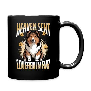 Shetland Sheepdog Sheltie Dog Breed - Full Colour Mug - black - Right