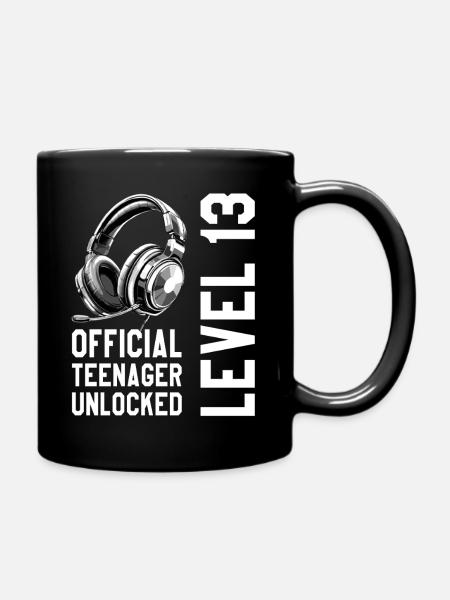 13. Geburtstag Junge Mädchen Teenager 2013 Level - Tasse einfarbig - Schwarz