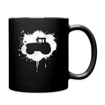 tracteur - Mug uni - noir - Droite