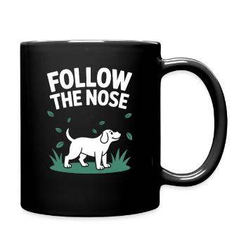 Follow The Nose Dog Nose Work Fun - Full Colour Mug - black - Right
