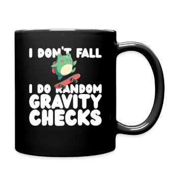 I Don't Fall I Do Random Gravity Checks - Full Colour Mug - black - Right