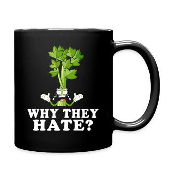 Celery Rage Why They Hate? - Full Colour Mug - black - Right