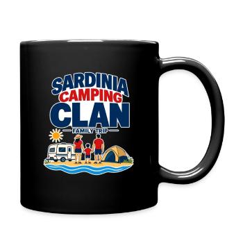 Kampeergeschenken, Sardinië Camping Clan Familiereis - Mok uni - zwart - Rechts