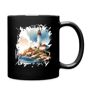 phare - Mug uni - noir - Droite
