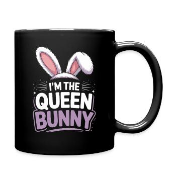Königin der Bunny Hasen - Tasse einfarbig - Schwarz - Rechts