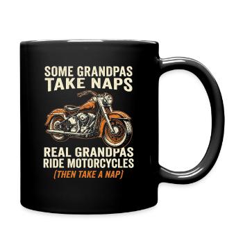 Funny Biker Grandpa Ride Motorcycles Then Take A - Full Colour Mug - black - Right