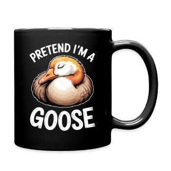 Gans Sprüche Gänse Lustiges Gans Geschenk - Tasse einfarbig - Schwarz - Rechts