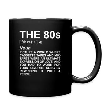 Explication des termes dans les années 80 - Mug uni - noir - Droite