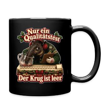 Der Krug ist leer - Tasse einfarbig - Schwarz - Rechts
