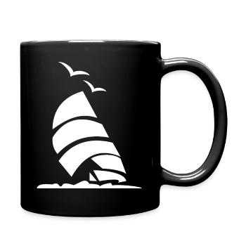 Capitaine de voilier - Mug uni - noir - Droite
