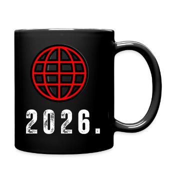 Red Globe 2026 Gridlines - Tasse einfarbig - Schwarz - Rechts
