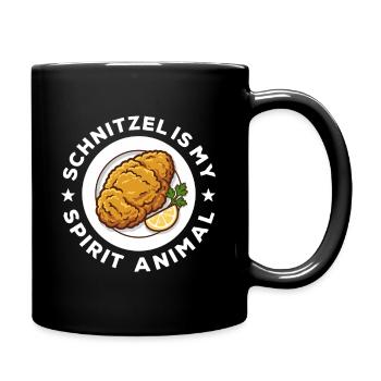 Schnitzel is my Spirit Animal - Full Colour Mug - black - Right