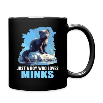Nerze Nerz - Tasse einfarbig - Schwarz - Rechts