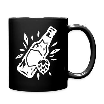 Beer Bottle Beer Hops - Full Colour Mug - black - Right