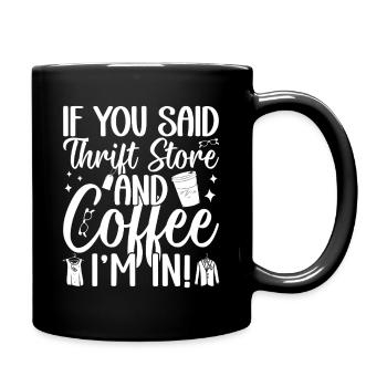 Thrift Shop Thrift Store & Coffee I ́m In Love - Full Colour Mug - black - Right