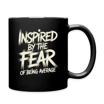 Mindset Inspired By Fear Of Average Bodybuilding - Tasse einfarbig - Schwarz - Rechts