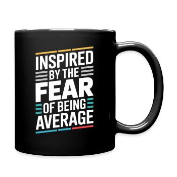 Mindset Inspired By Fear Of Average Bodybuilding - Tasse einfarbig - Schwarz - Rechts