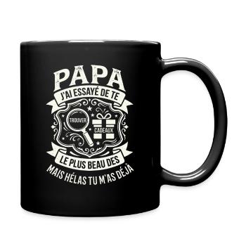Cadeau Drôle Papa Fête Des Pères - Mug uni - noir - Droite