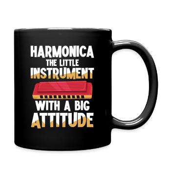harmonica the small instrument with a large - Full Colour Mug - black - Right