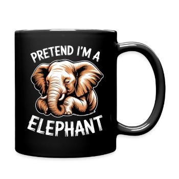 Expressions d’éléphant Éléphant Drôle d’éléphant - Mug uni - noir - Droite