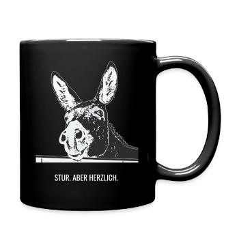 Stur. Aber herzlich. - Tasse einfarbig - Schwarz - Rechts
