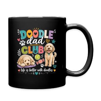 Doodle Dad Club Dog Love - Full Colour Mug - black - Right