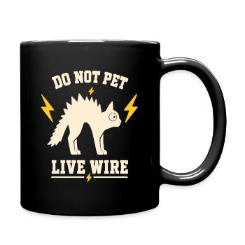 Don't caress it: Living leadership - Full Colour Mug - black - Right