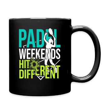 Padel-mädchen Padel-spieler Padel-tennis-geschenk - Tasse einfarbig - Schwarz - Rechts