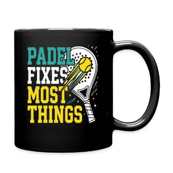 Padel-mädchen Padel-spieler Padel-tennis-geschenk - Tasse einfarbig - Schwarz - Rechts