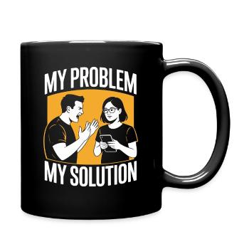 Développeur d’applications mobiles : mon problème : ma mère de pictogrammes - Mug uni - noir - Droite