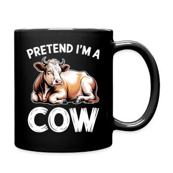 Kuh Sprüche Kühe Lustiges Kuh Geschenk - Tasse einfarbig - Schwarz - Rechts