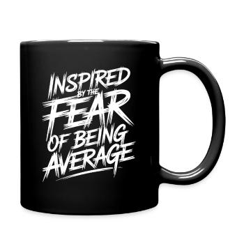 Mindset Inspired By Fear Of Average Bodybuilding - Full Colour Mug - black - Right