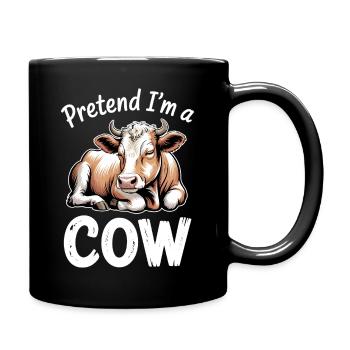 Kuh Sprüche Kühe Lustiges Kuh Geschenk - Tasse einfarbig - Schwarz - Rechts