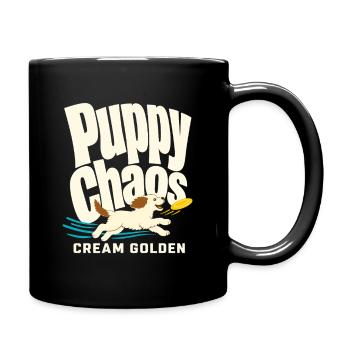 Puppy Chaos Cream Golden Retriever Dog Lover - Full Colour Mug - black - Right