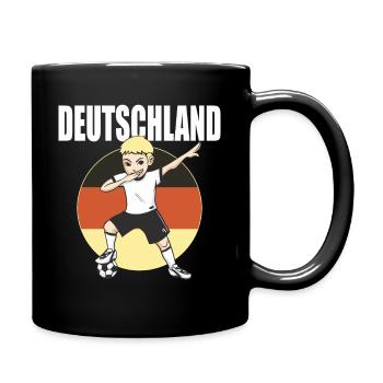 Deutschland Fussball Fan Shirt 2026 Fußball Trikot - Tasse einfarbig - Schwarz - Rechts