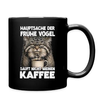Pallas's Katze Manul Kaffee Fan Katzen - Tasse einfarbig - Schwarz - Rechts