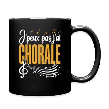 Chorale Cadeau humour personnalisé - Mug uni - noir - Droite