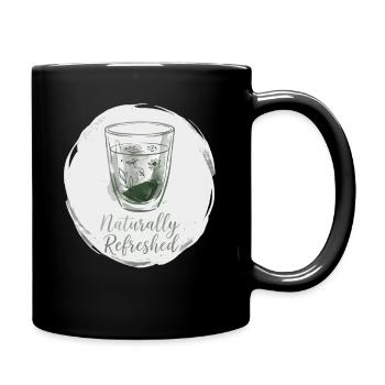 Tea Drinker Saying Naturally Refreshed Tea - Full Colour Mug - black - Right