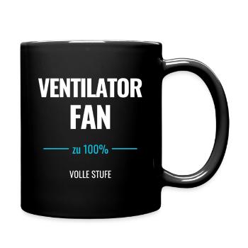 Ventilator Fan zu 100% Volle Stufe - Tasse einfarbig - Schwarz - Rechts