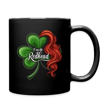 I'm the Redhead Shamrock St. Patrick's Day - Full Colour Mug - black - Right