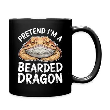 Bearded Dragon Sayings Funny Bearded Dragon Gift - Full Colour Mug - black - Right