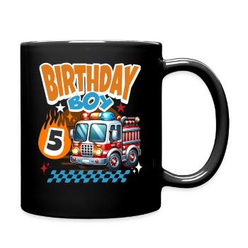 Pompiers du 5e anniversaire - Mug uni - noir - Droite