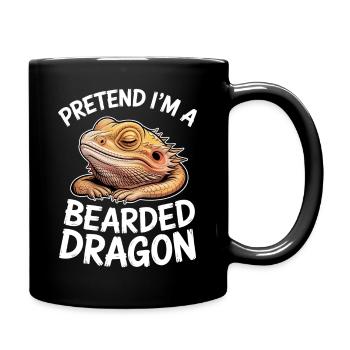Bearded Dragon Sayings Funny Bearded Dragon Gift - Full Colour Mug - black - Right