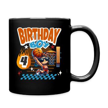 Cadeau de basket pour le 4e anniversaire - Mug uni - noir - Droite
