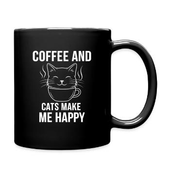 Cadeau de Chat Café et chats - Mug uni - noir - Droite