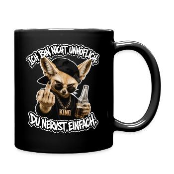 Du nervst einfach - Tasse einfarbig - Schwarz - Rechts