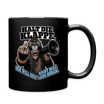 Ich will dich nicht hören - Tasse einfarbig - Schwarz - Rechts