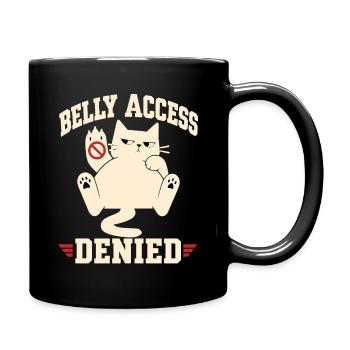 Katzen Belly Access Denied - Tasse einfarbig - Schwarz - Rechts